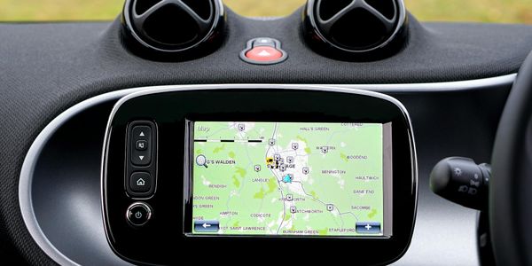 GPS tracking system showing multiple delivery routes on digital map interface
